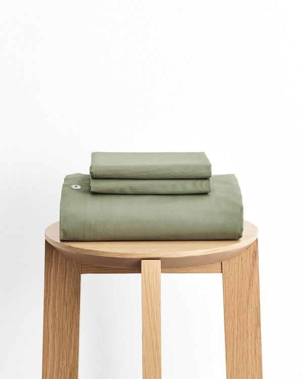Eucalyptus 100% Organic Cotton Percale Duvet Cover Set