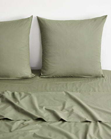 Eucalyptus 100% Organic Cotton Percale European Pillowcases (Set of Two)