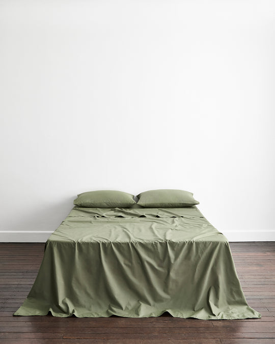 Eucalyptus 100% Organic Cotton Percale Flat Sheet