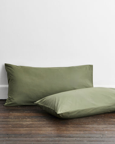 Eucalyptus 100% Organic Cotton Percale King Pillowcases (Set of Two)