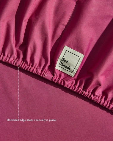 Berry 100% Organic Cotton Percale Fitted Sheet