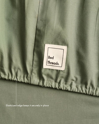 Eucalyptus 100% Organic Cotton Percale Fitted Sheet