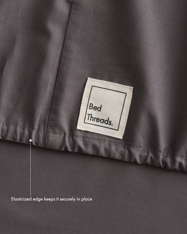 Graphite 100% Organic Cotton Fitted Sheet