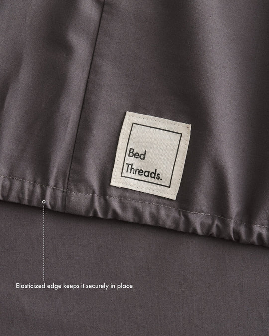 Graphite 100% Organic Cotton Fitted Sheet