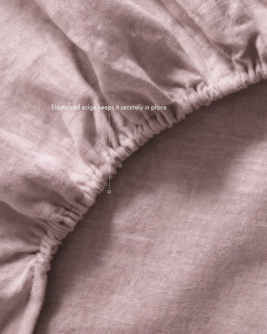 Lavender 100% French Flax Linen Fitted Sheet