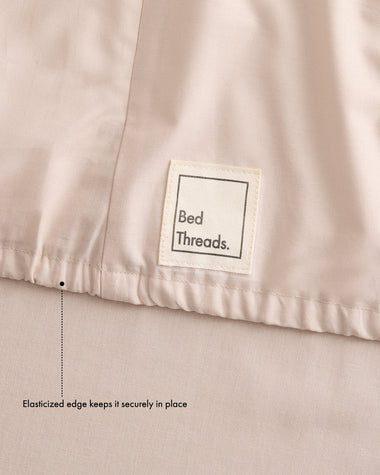 Oyster 100% Organic Cotton Fitted Sheet