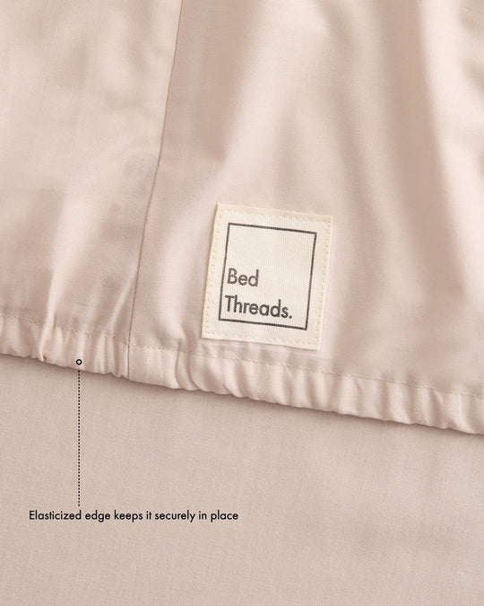 Oyster 100% Organic Cotton Fitted Sheet