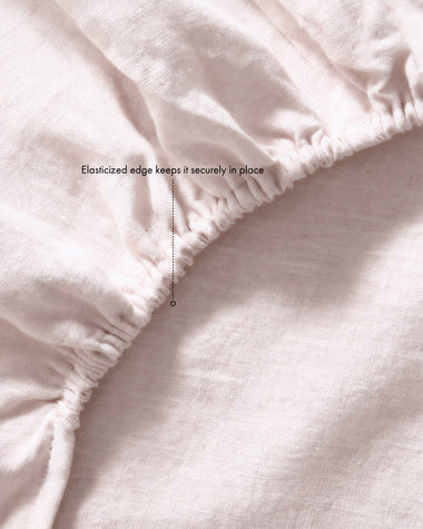 Rosewater 100% French Flax Linen Fitted Sheet