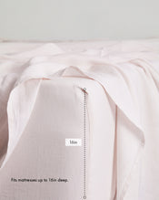 Rosewater 100% French Flax Linen Fitted Sheet - view