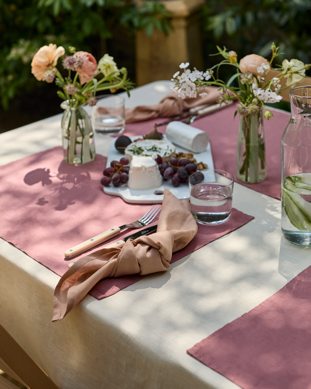 100% French Flax Linen Napkins – Terracotta | Bed Threads