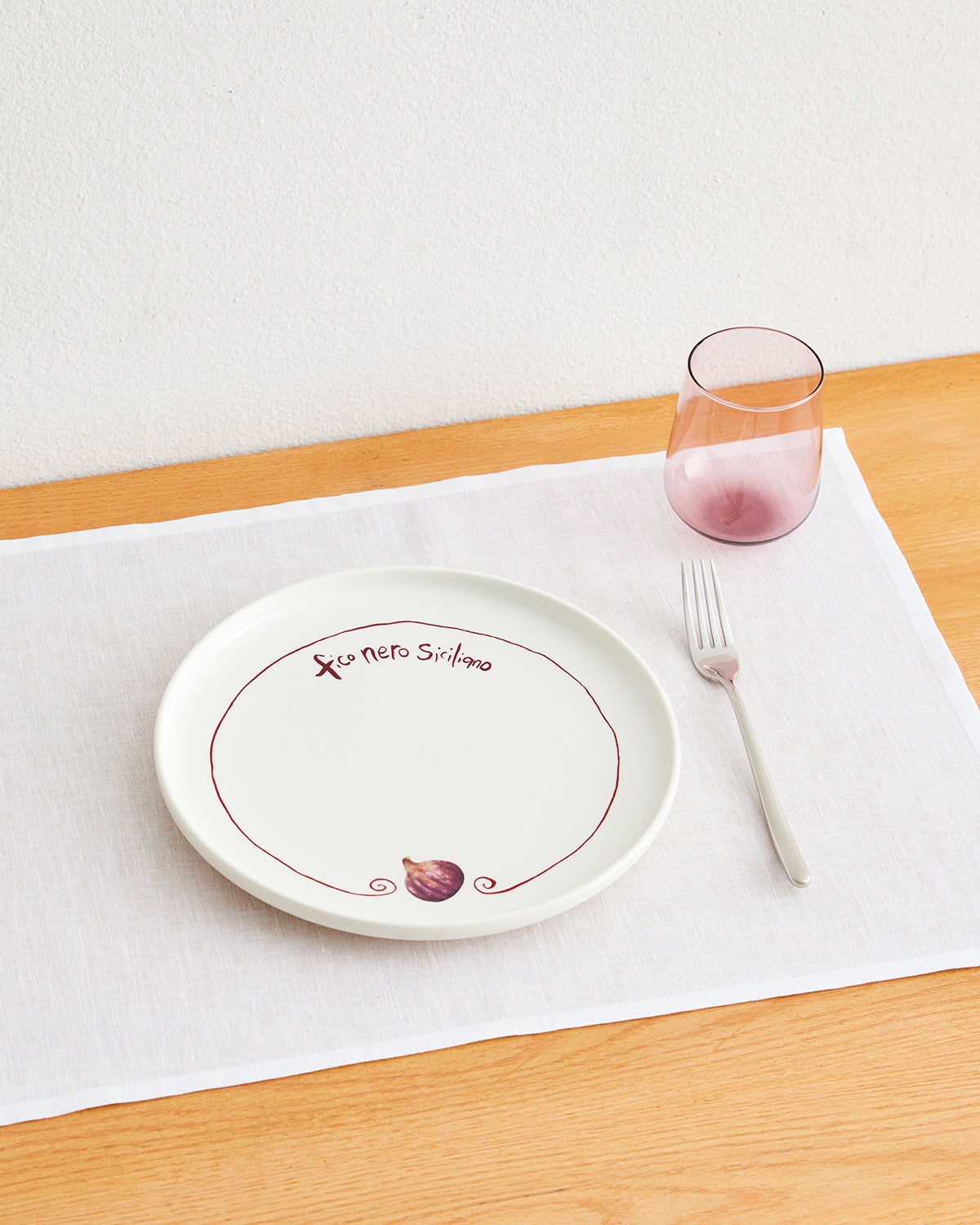 Gemma Bamforth x Bed Threads 'Fico Nero Siciliano' Ceramic Dinner Plate