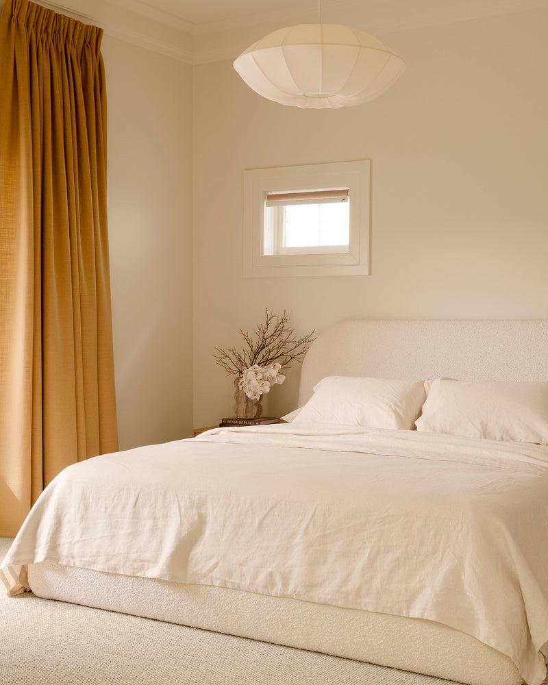 Italian Bed Linen Couette D'Été Double Face Microfibre Tourterelle/Crème 150x200 Cm 1 Personne