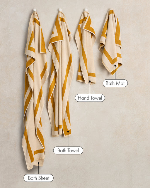 Crème & Turmeric Two-Toned Bath Mat