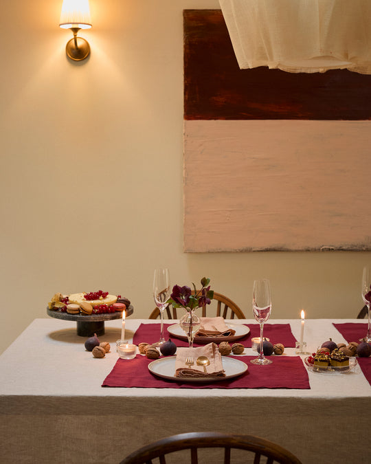 Mulberry 100% French Flax Linen Placemats (Set of Four)