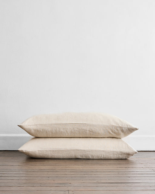 Oatmeal 100% Flax Linen King Pillowcases (Set of Two)