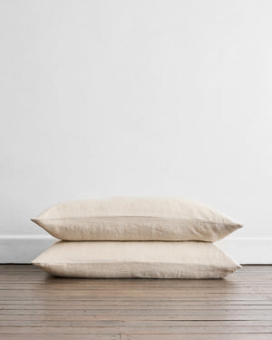 Oatmeal 100% Flax Linen King Pillowcases (Set of Two)