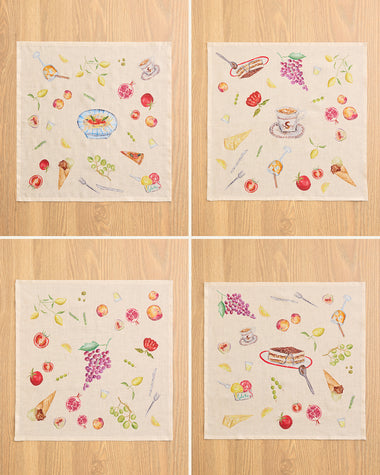 La Tavola 100% French Flax Linen Napkins (Set of Four)