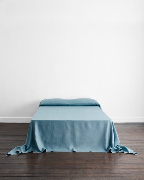 100% French Flax Linen Bed Cover - Lagoon | Bed Threads