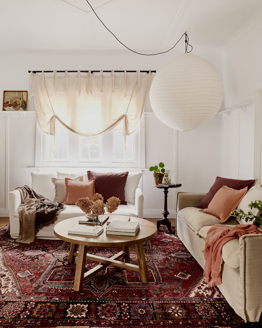 Terracotta & Hazelnut 100% French Flax Linen Muslin Throw