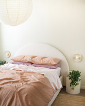 Terracotta, Rosewater & Lavender 100% French Flax Linen Bedding Bundle - view