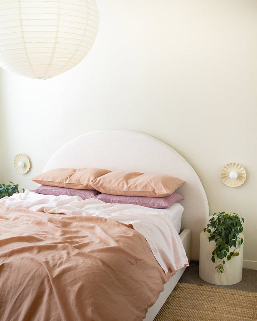 Terracotta, Rosewater & Lavender 100% French Flax Linen Bedding Bundle