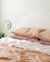 Terracotta, Rosewater & Lavender 100% French Flax Linen Bedding Bundle - view