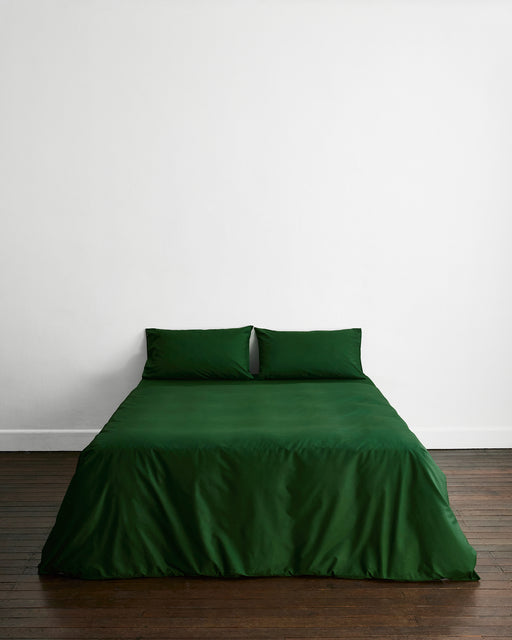 Moss Organic Cotton Percale Duvet Cover