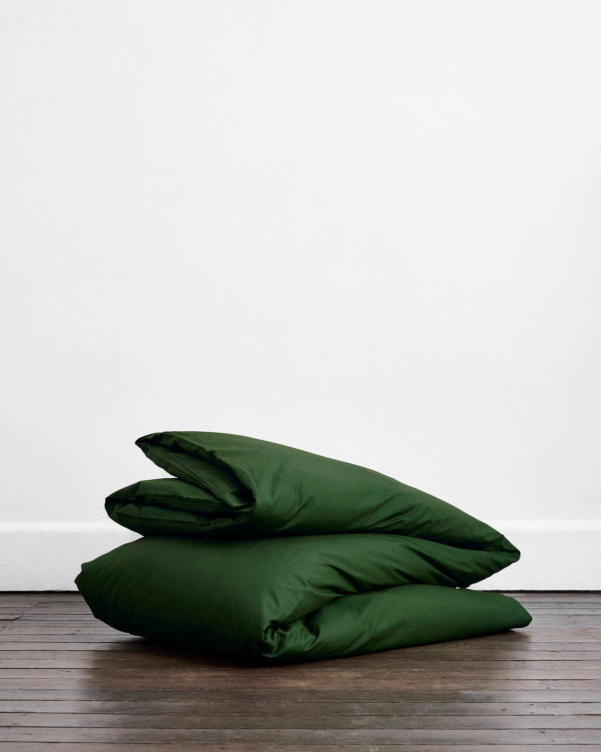 Moss Organic Cotton Percale Duvet Cover