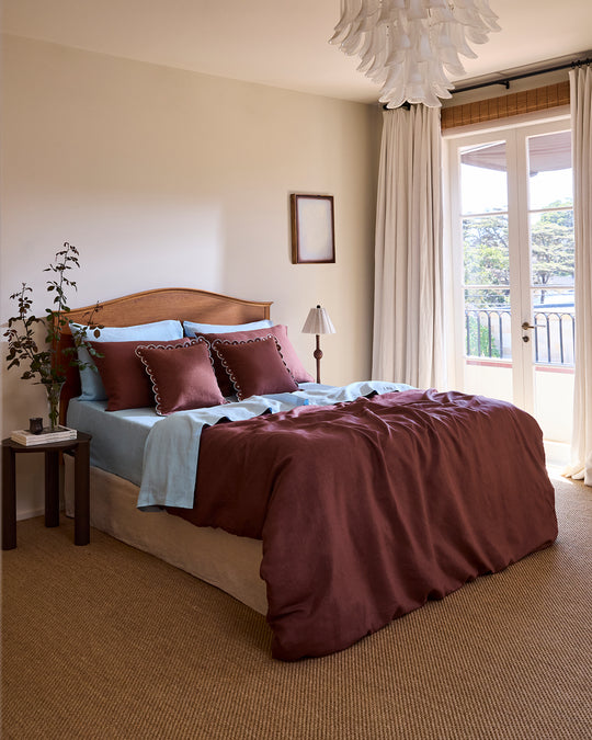 Cacao 100% French Flax Linen Pillowcases (Set of Two)