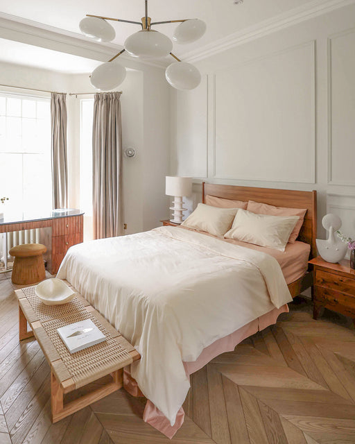 Vanilla & Butterscotch Organic Cotton Percale Bedding Bundle