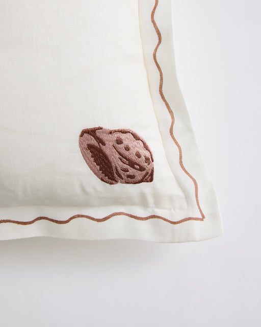 La Sirène 'Clam Shell' 100% French Flax Linen Cushion Cover