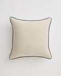 Oatmeal & Charcoal  Piped Cushion Cover