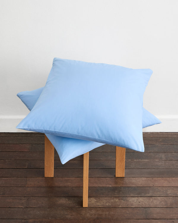 Sky 100% Organic Cotton Percale European Pillowcases (Set of Two)