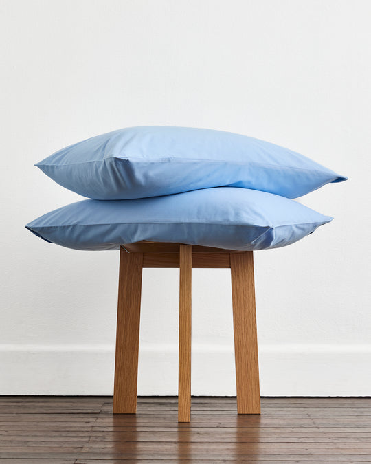 Sky 100% Organic Cotton Percale Pillowcases (Set of Two)