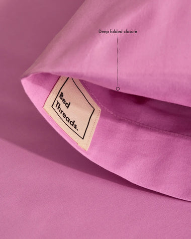 Bubblegum 100% Organic Cotton Percale Pillowcases (Set of Two)