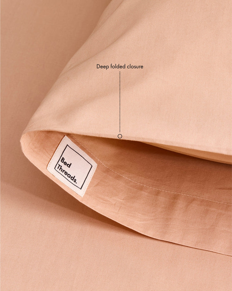 Butterscotch 100% Organic Cotton Percale Pillowcases (Set of Two)