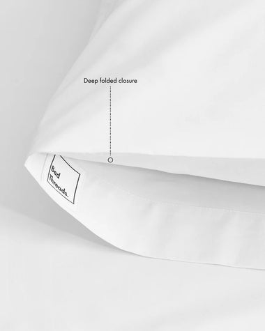 Crisp White 100% Organic Cotton Percale Pillowcases (Set of Two)
