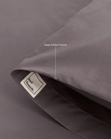 Graphite 100% Organic Cotton Pillowcases (Set of Two)