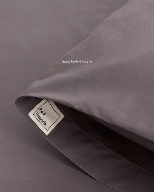 Graphite 100% Organic Cotton Pillowcases (Set of Two)