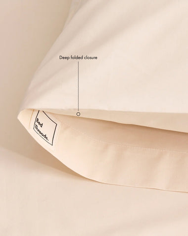 Vanilla 100% Organic Cotton Percale Pillowcases (Set of Two)