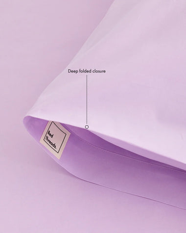 Violet 100% Organic Cotton Percale Pillowcases (Set of Two)