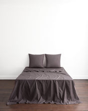 Graphite 100% Organic Cotton European Pillowcases (Set of Two) - view