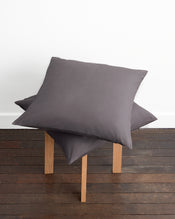 Graphite 100% Organic Cotton European Pillowcases (Set of Two) - view