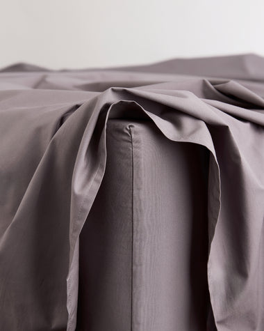 Oyster, Graphite & Bubblegum 100% Organic Cotton Percale Bedding Bundle