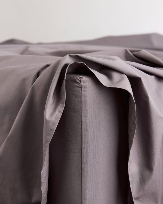 Graphite 100% Organic Cotton Fitted Sheet