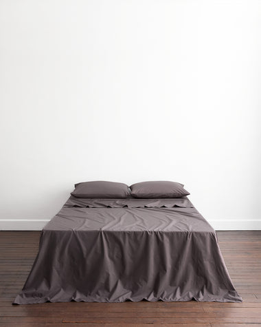 Oyster & Graphite 100% Organic Cotton Percale Bedding Bundle