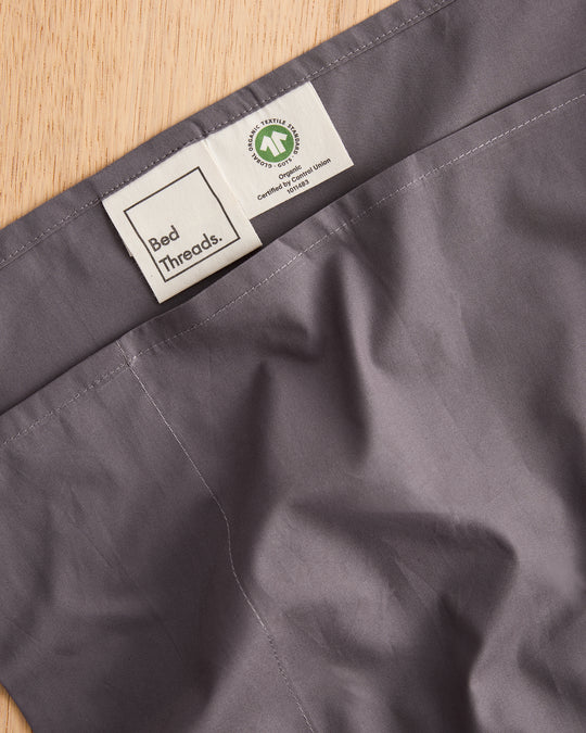 Graphite 100% Organic Cotton Flat Sheet