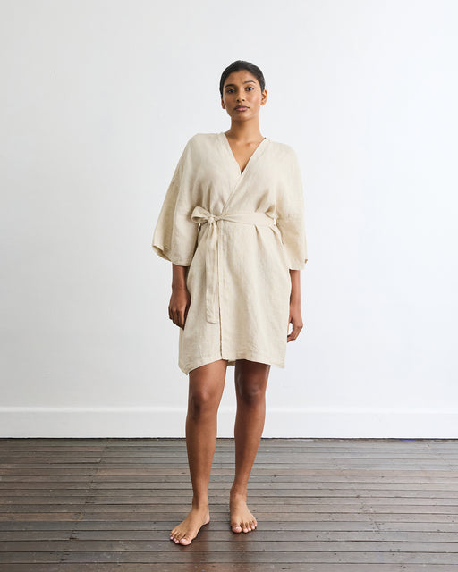 Cabana Short Robe in Oatmeal