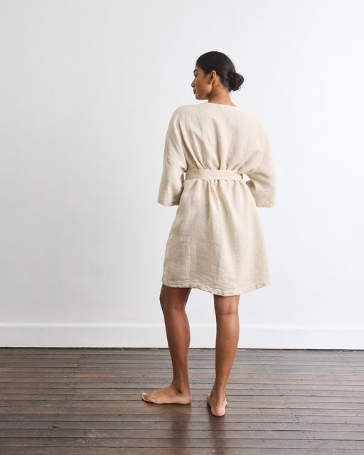 Cabana Short Robe in Oatmeal