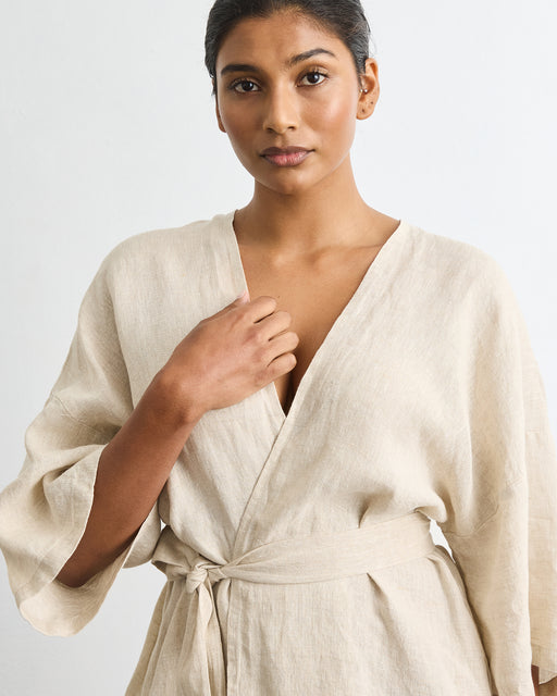 Cabana Short Robe in Oatmeal